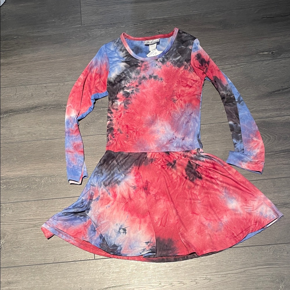 Dori Creations from Denny’s boutique. Vibrant Tie-Dye Long Sleeve Dress for Kids